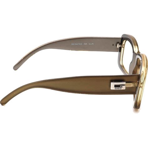 Gucci Sunglasses Frame Only GG 2407/N/S 3NR Gold on Brown 